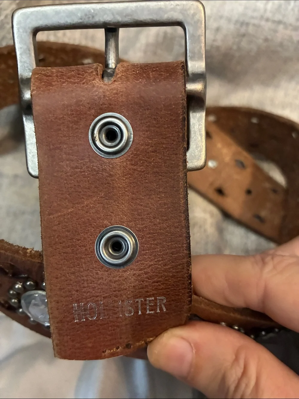 Hollister brown leather